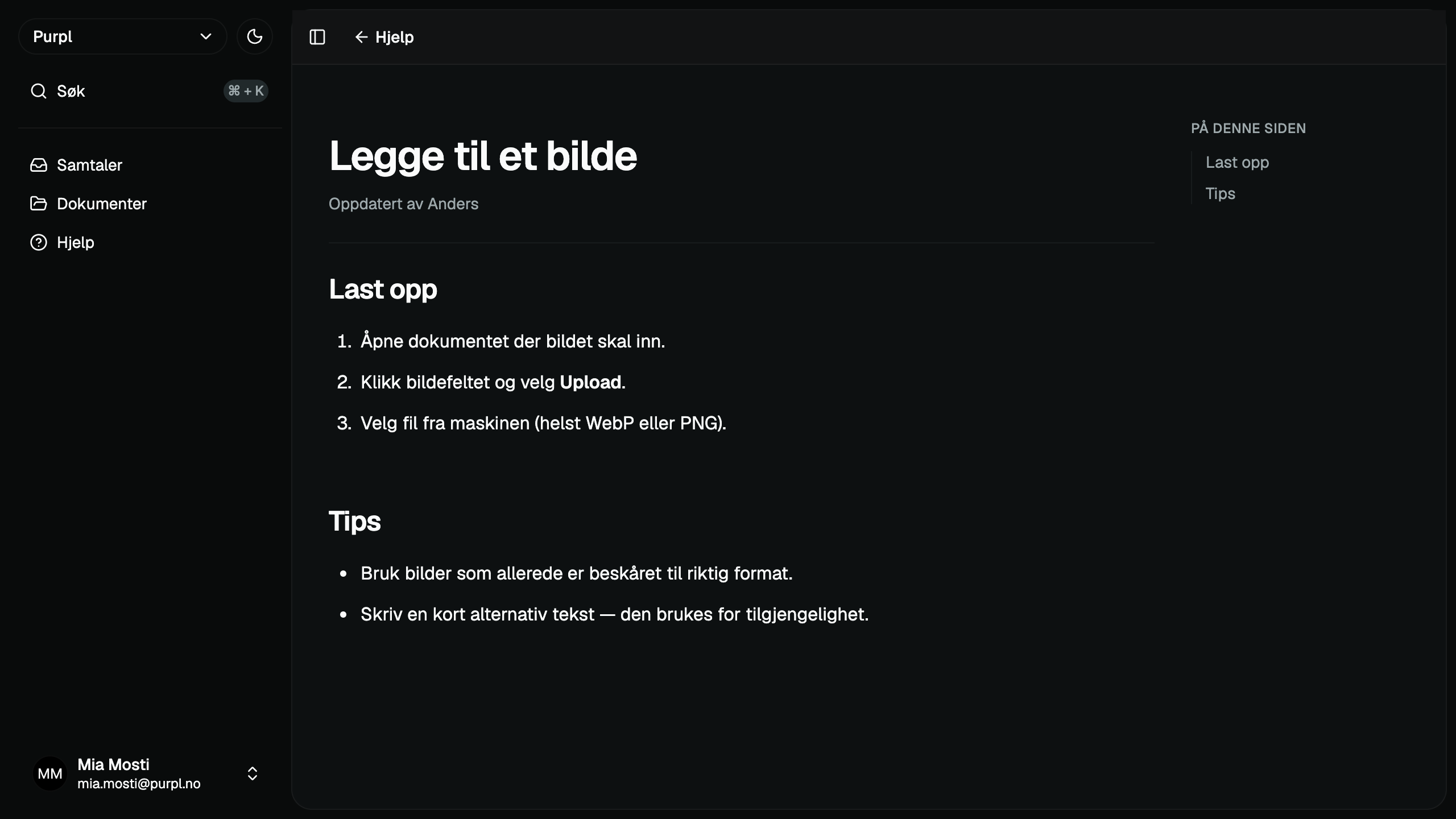 Guider i Din oversikt