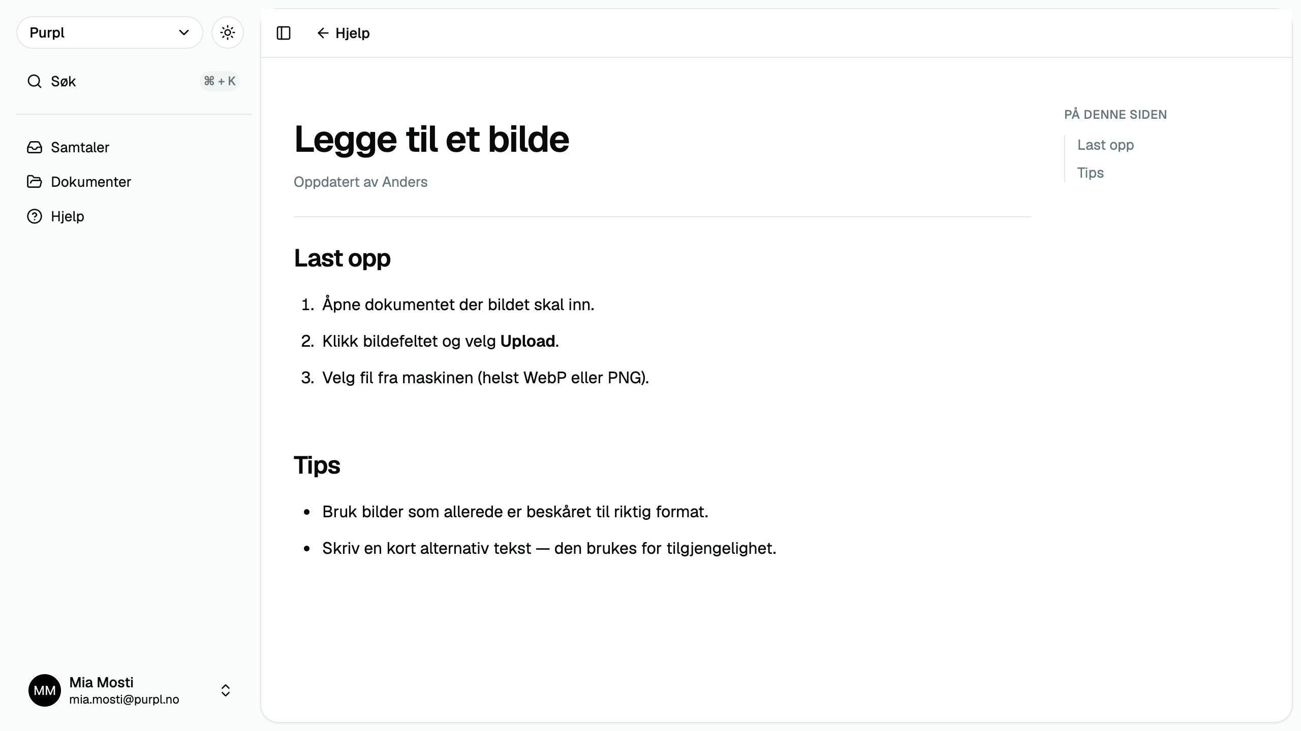 Guider i Din oversikt